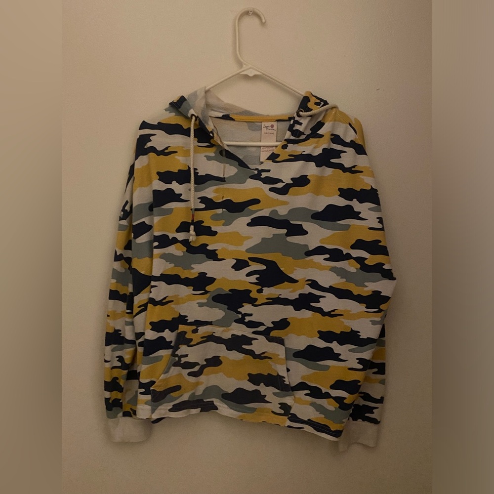 Yellow camouflage sweatshirt